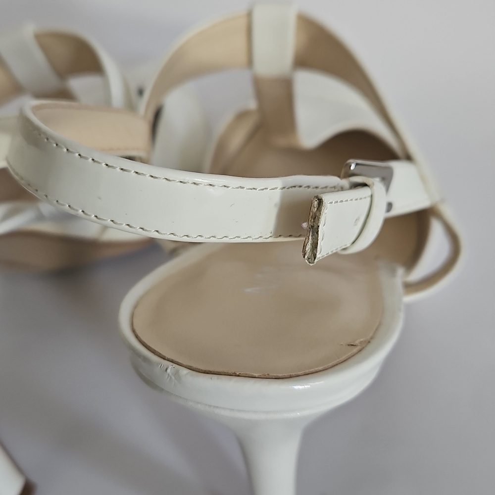 NEW Nine West Renice T Strap Slingback White Pump Size 9.5 - Picture 5 of 10